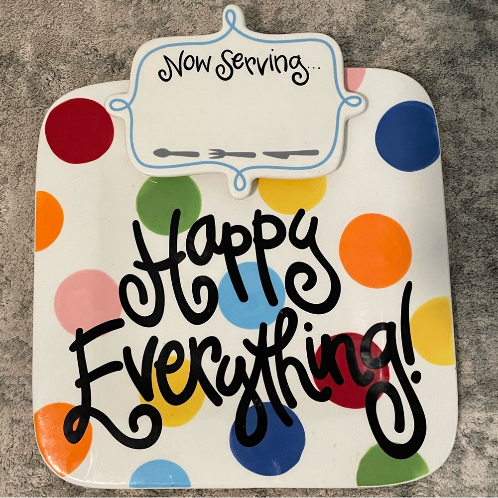 Small Happy Everything Plate